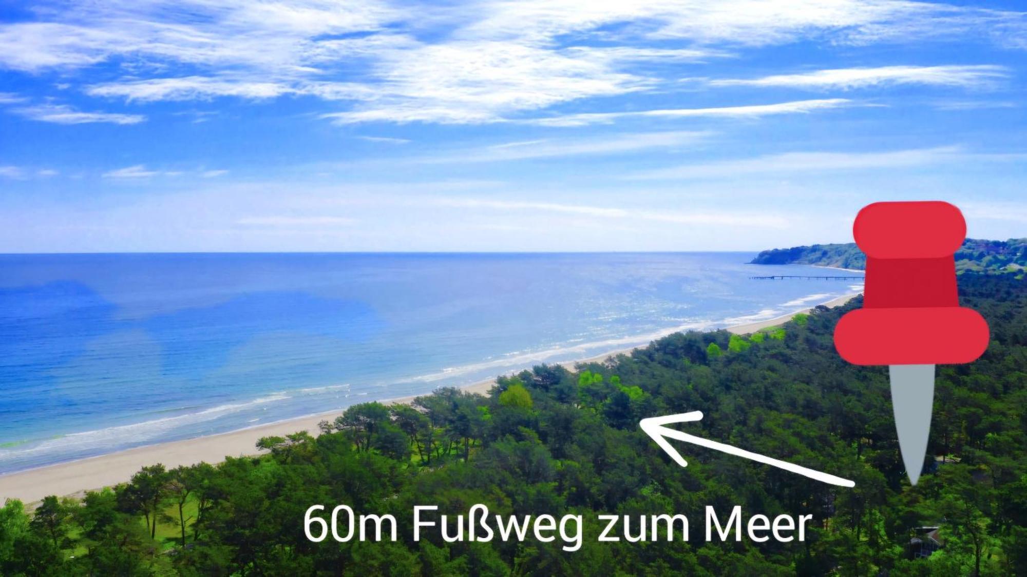 Strandhaus Ruegen - Meerblick, Sauna, Kamin & Whirlpool Baabe Exteriér fotografie